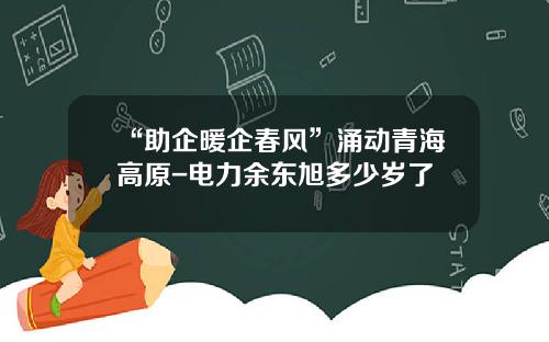 “助企暖企春风”涌动青海高原-电力余东旭多少岁了