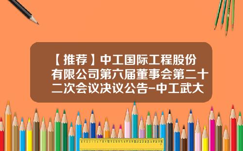 【推荐】中工国际工程股份有限公司第六届董事会第二十二次会议决议公告-中工武大陕西分公司