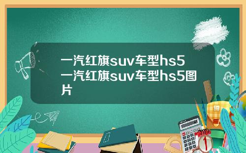 一汽红旗suv车型hs5一汽红旗suv车型hs5图片