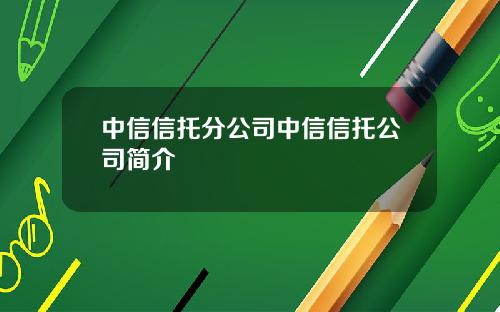 中信信托分公司中信信托公司简介