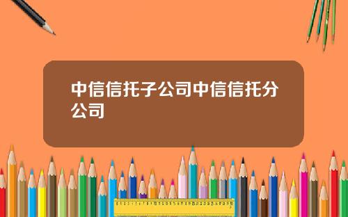 中信信托子公司中信信托分公司