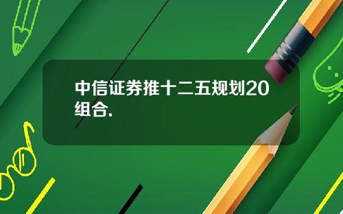 中信证券推十二五规划20组合.