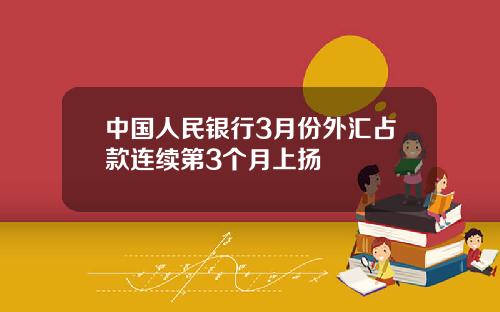 中国人民银行3月份外汇占款连续第3个月上扬