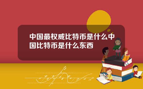 中国最权威比特币是什么中国比特币是什么东西