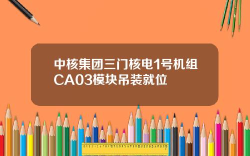 中核集团三门核电1号机组CA03模块吊装就位