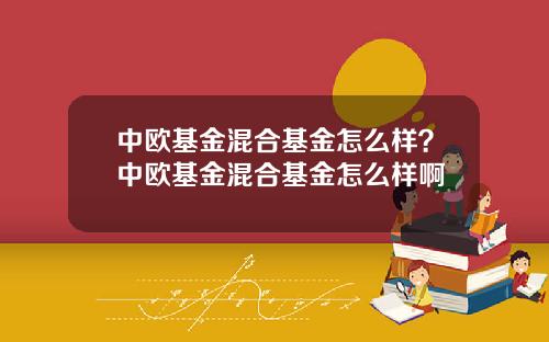 中欧基金混合基金怎么样？中欧基金混合基金怎么样啊