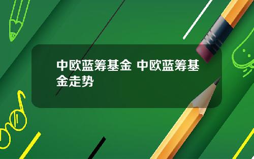 中欧蓝筹基金 中欧蓝筹基金走势