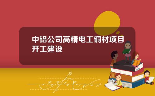 中铝公司高精电工铜材项目开工建设