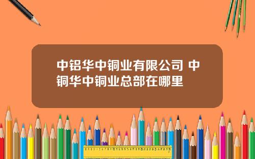 中铝华中铜业有限公司 中铜华中铜业总部在哪里