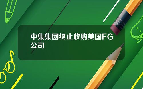 中集集团终止收购美国FG公司