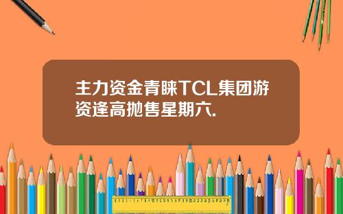 主力资金青睐TCL集团游资逢高抛售星期六.