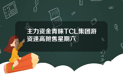 主力资金青睐TCL集团游资逢高抛售星期六