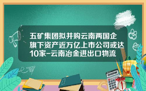 五矿集团拟并购云南两国企旗下资产近万亿上市公司或达10家-云南冶金进出口物流公司