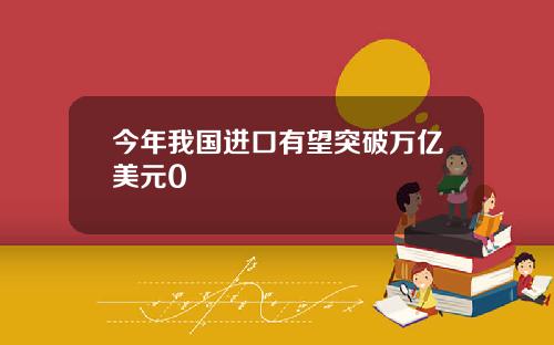 今年我国进口有望突破万亿美元0