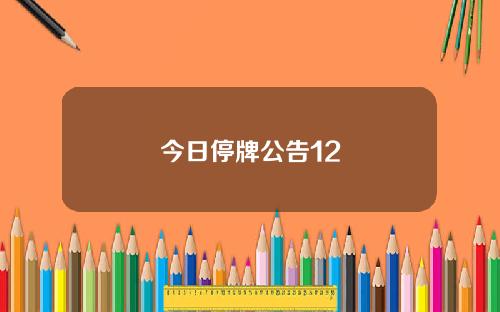 今日停牌公告12