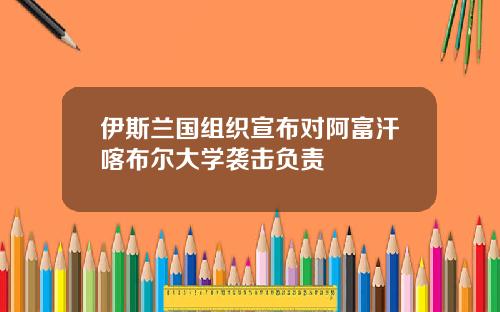 伊斯兰国组织宣布对阿富汗喀布尔大学袭击负责