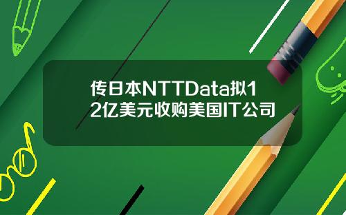 传日本NTTData拟12亿美元收购美国IT公司