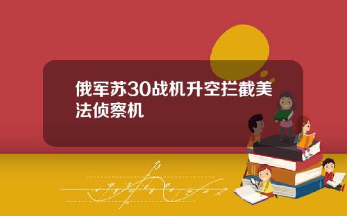 俄军苏30战机升空拦截美法侦察机