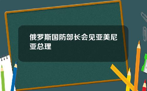 俄罗斯国防部长会见亚美尼亚总理
