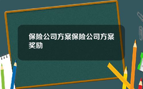 保险公司方案保险公司方案奖励