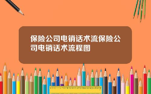 保险公司电销话术流保险公司电销话术流程图