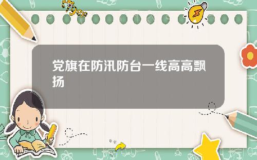 党旗在防汛防台一线高高飘扬