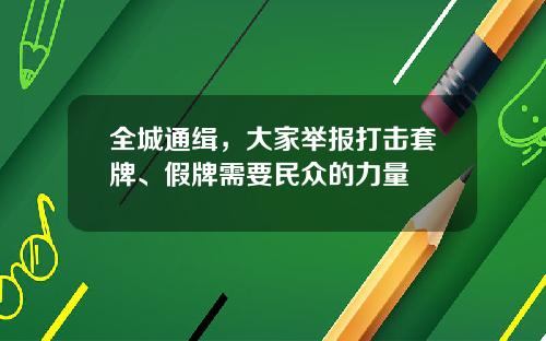 全城通缉，大家举报打击套牌、假牌需要民众的力量