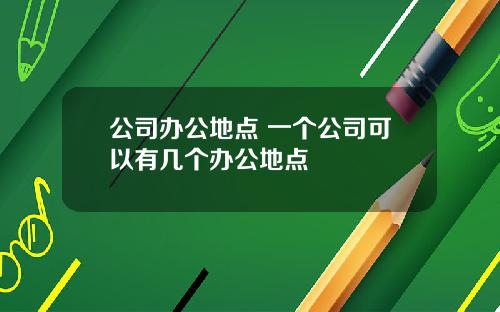 公司办公地点 一个公司可以有几个办公地点