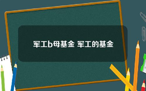 军工b母基金 军工的基金