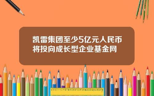 凯雷集团至少5亿元人民币将投向成长型企业基金网