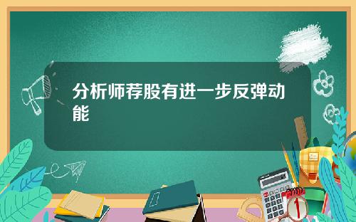 分析师荐股有进一步反弹动能