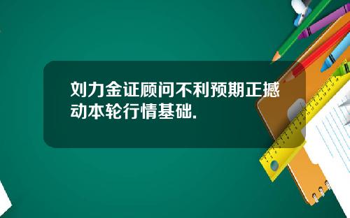 刘力金证顾问不利预期正撼动本轮行情基础.