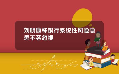 刘明康称银行系统性风险隐患不容忽视