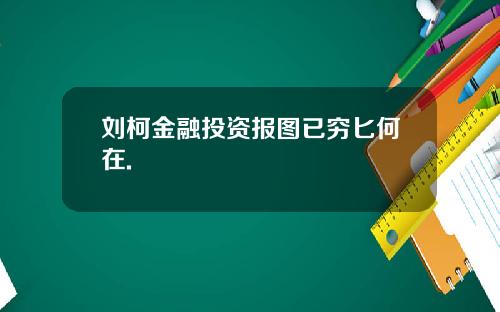 刘柯金融投资报图已穷匕何在.