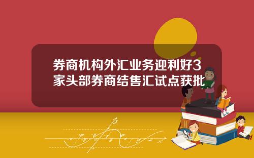 券商机构外汇业务迎利好3家头部券商结售汇试点获批