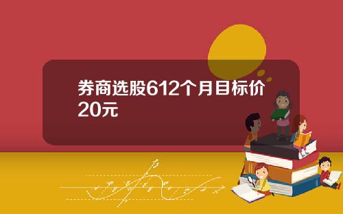 券商选股612个月目标价20元