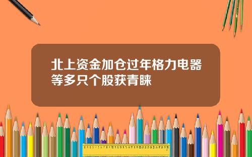 北上资金加仓过年格力电器等多只个股获青睐