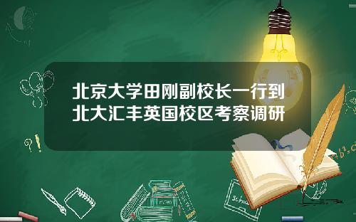 北京大学田刚副校长一行到北大汇丰英国校区考察调研