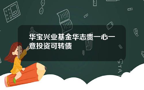 华宝兴业基金华志贵一心一意投资可转债