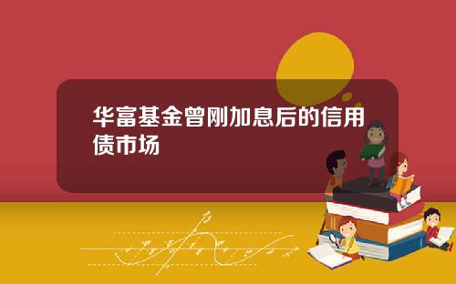 华富基金曾刚加息后的信用债市场