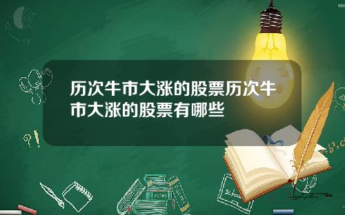 历次牛市大涨的股票历次牛市大涨的股票有哪些
