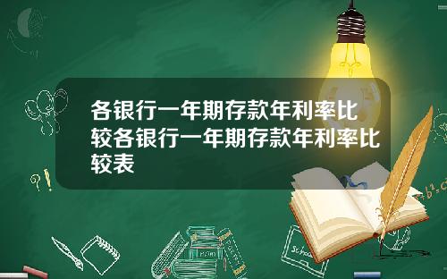 各银行一年期存款年利率比较各银行一年期存款年利率比较表