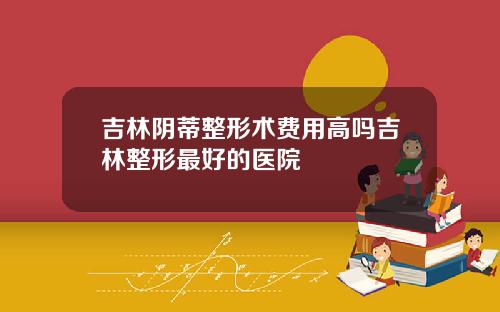 吉林阴蒂整形术费用高吗吉林整形最好的医院