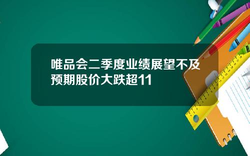 唯品会二季度业绩展望不及预期股价大跌超11