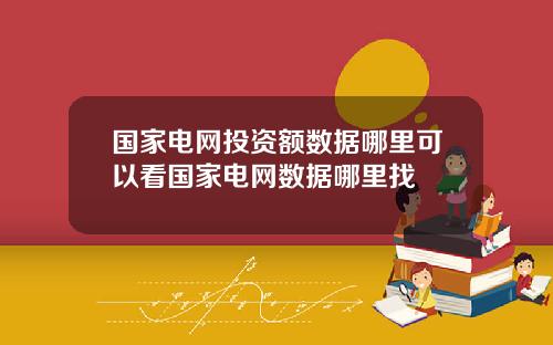 国家电网投资额数据哪里可以看国家电网数据哪里找