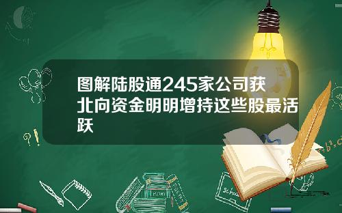 图解陆股通245家公司获北向资金明明增持这些股最活跃