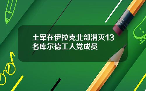 土军在伊拉克北部消灭13名库尔德工人党成员