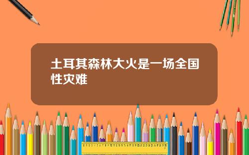 土耳其森林大火是一场全国性灾难