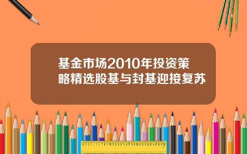 基金市场2010年投资策略精选股基与封基迎接复苏