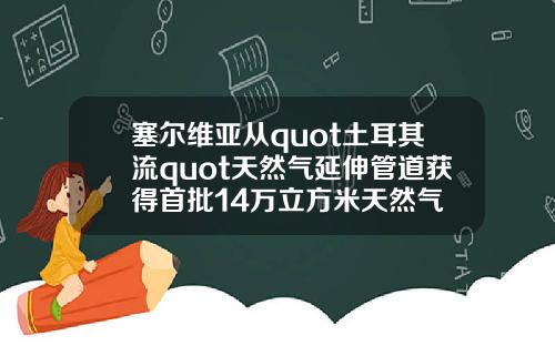 塞尔维亚从quot土耳其流quot天然气延伸管道获得首批14万立方米天然气